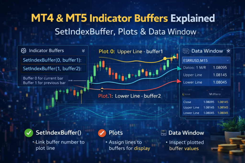 MT4 & MT5 Indicator Buffers Explained: SetIndexBuffer, Plots & Data Window